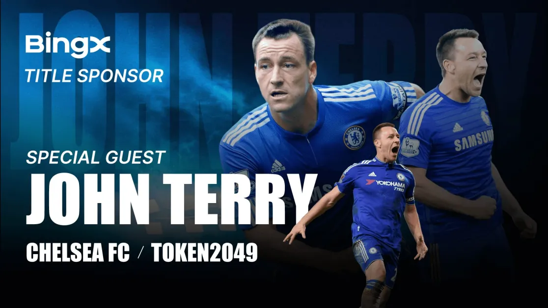 BingX glavni sponzor TOKEN2049 Singapur 2025 s posebnim gostom, legendom Chelsea FC-a Johnom Terryjem